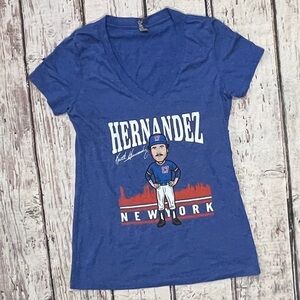 Women's Keith Hernandez New York Mets Cartoon Soft MLB Baseball Tshirt